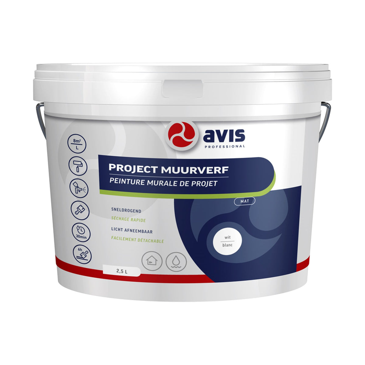 Avis Project Muurverf Wit Mat 2,5 liter – EAN 8712576305824