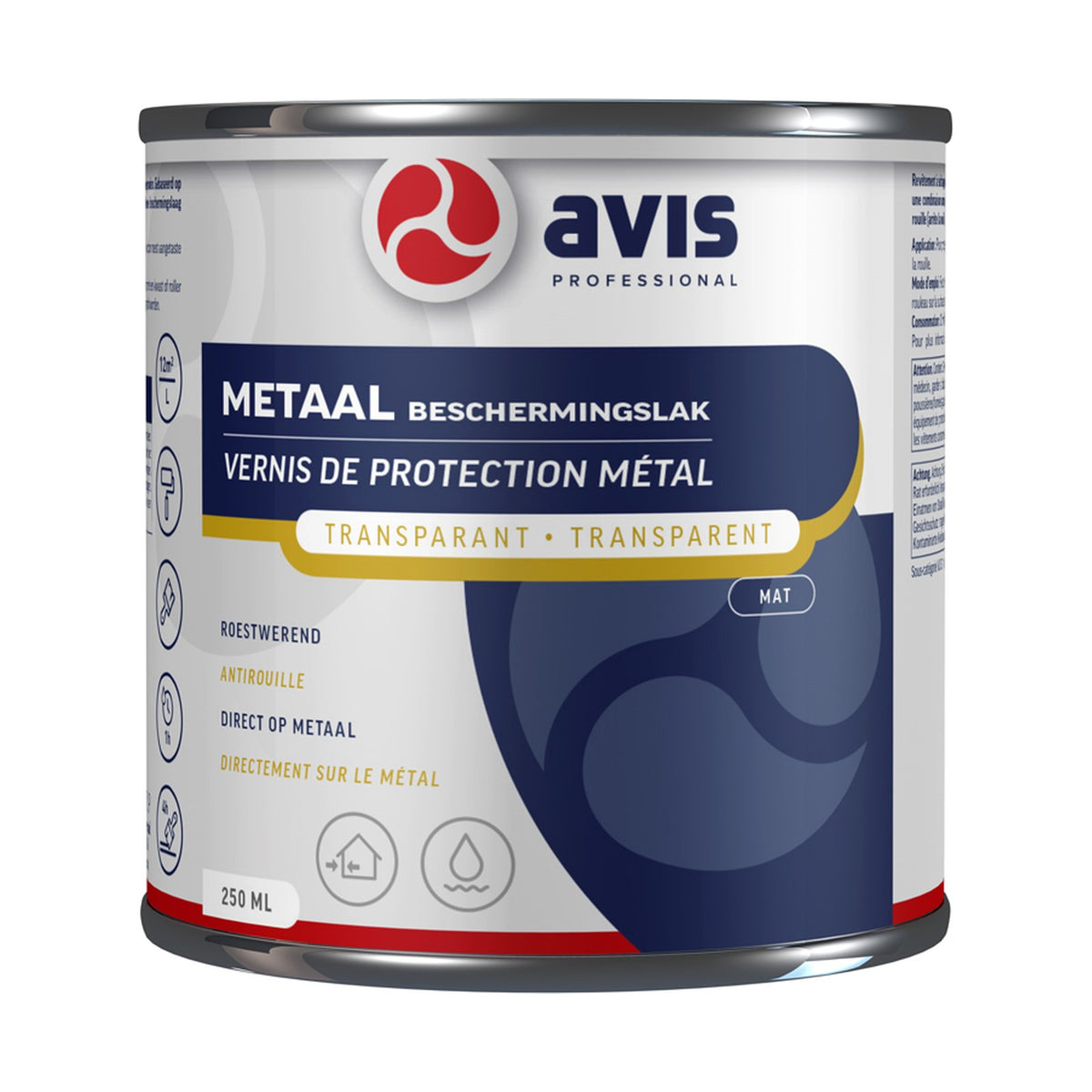 Avis Metaal Beschermingslak Aqua Mat 250 ml – EAN 8712576307804