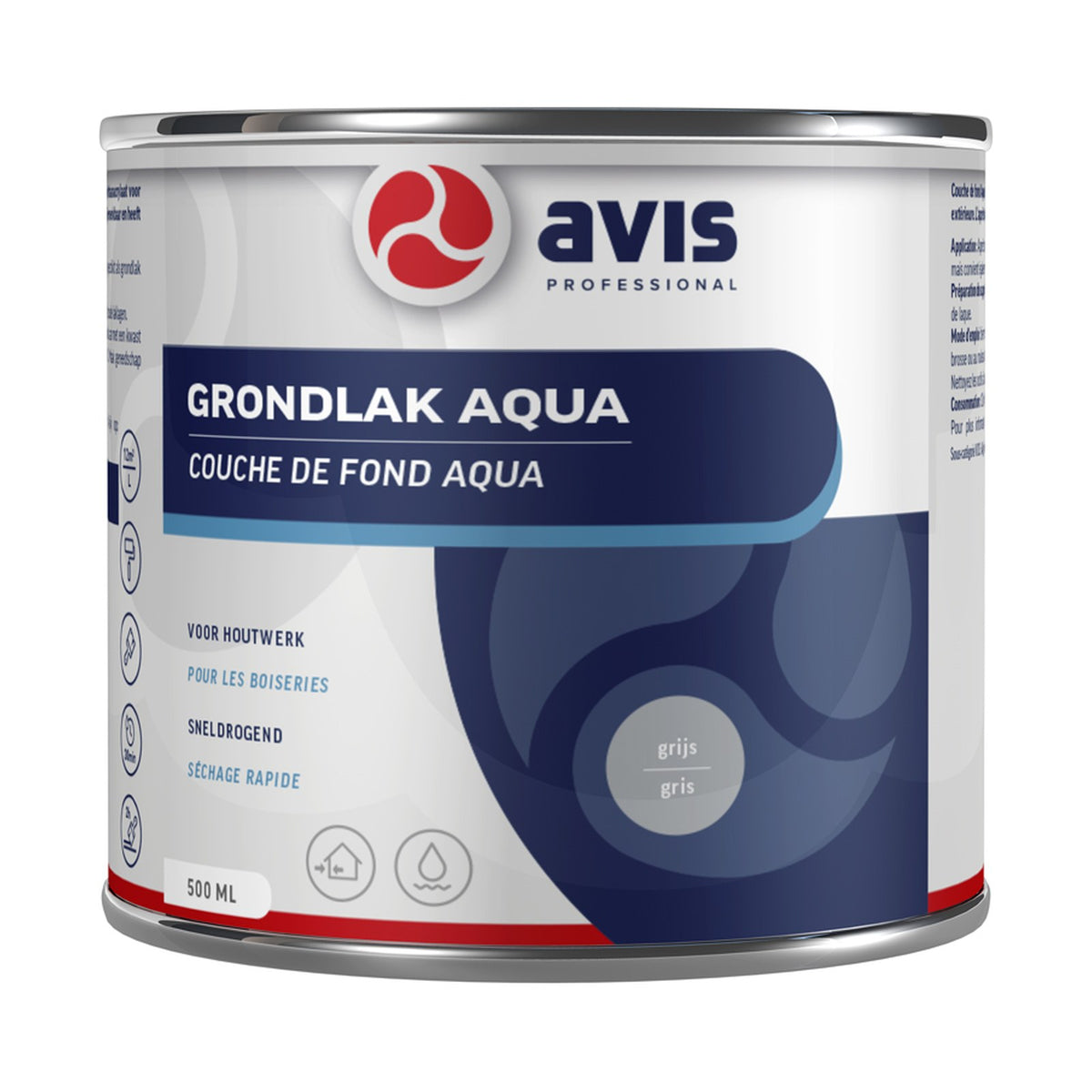 Avis Grondlak Aqua Grijs (RAL 7040) 500 ml – EAN 8712576308085
