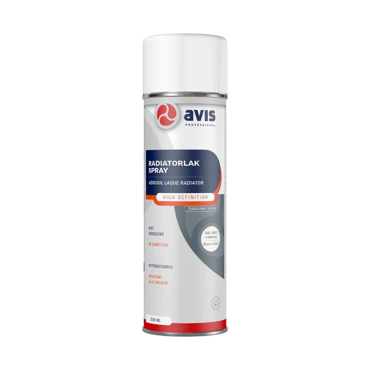 Avis Radiatorlak Spray Crèmewit RAL 9001 500 ml – EAN 8712576308498