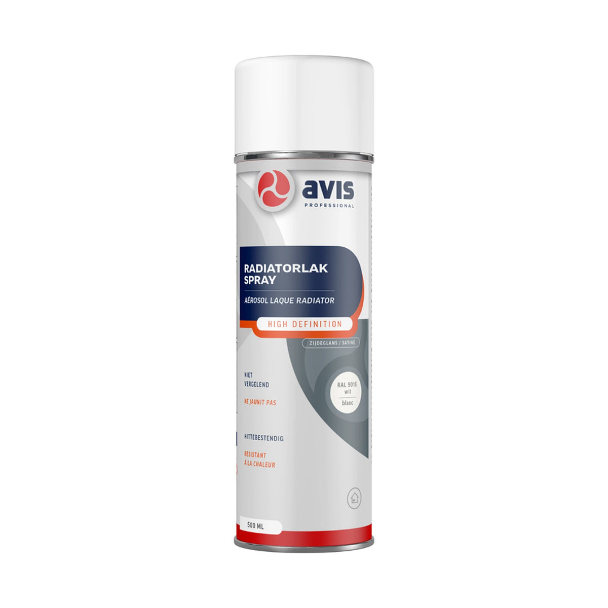 Avis Radiatorlak Spray Wit RAL 9016 500 ml – EAN 8712576308504