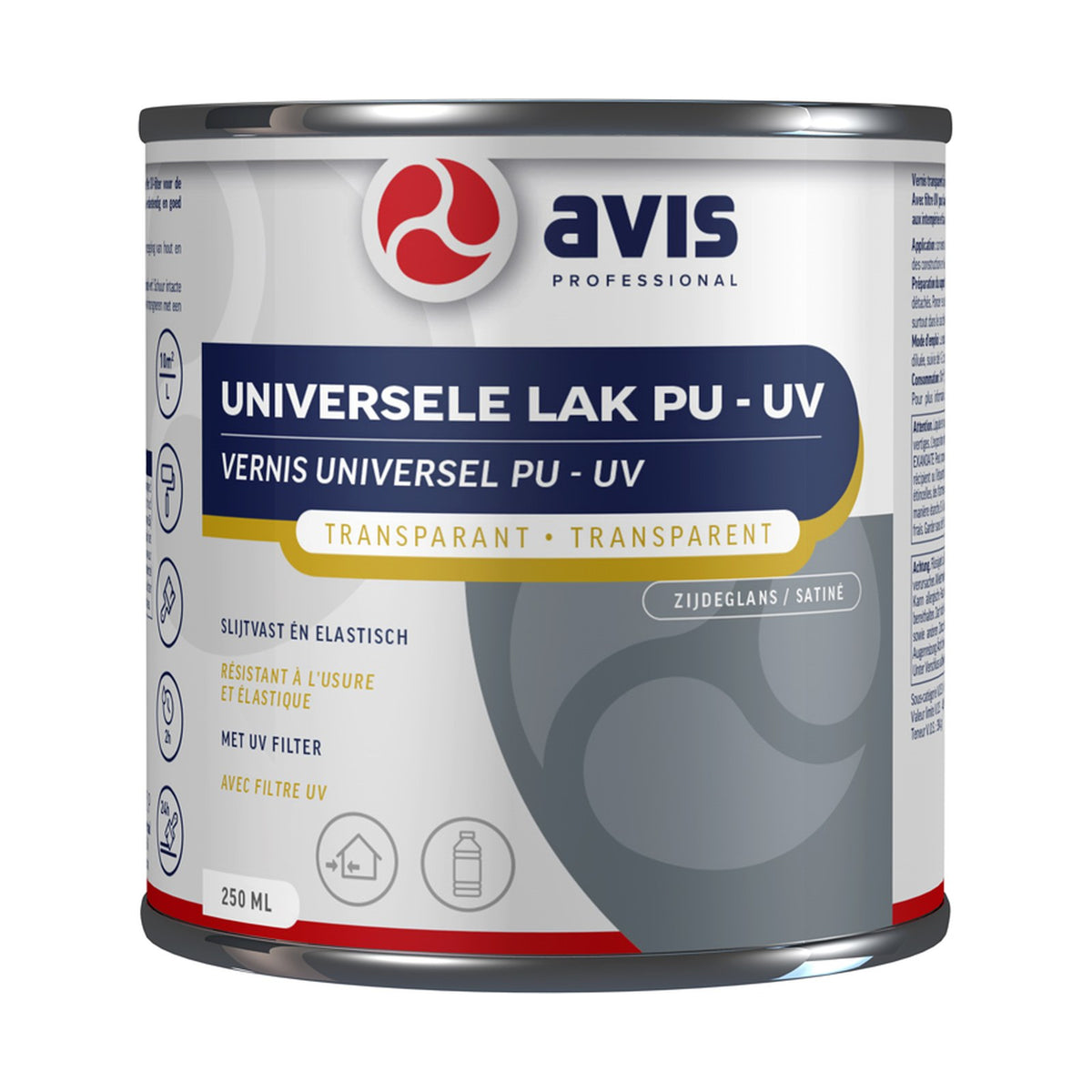 Avis Universele Lak PU/UV Zijdeglans 250 ml – EAN 8712576308535