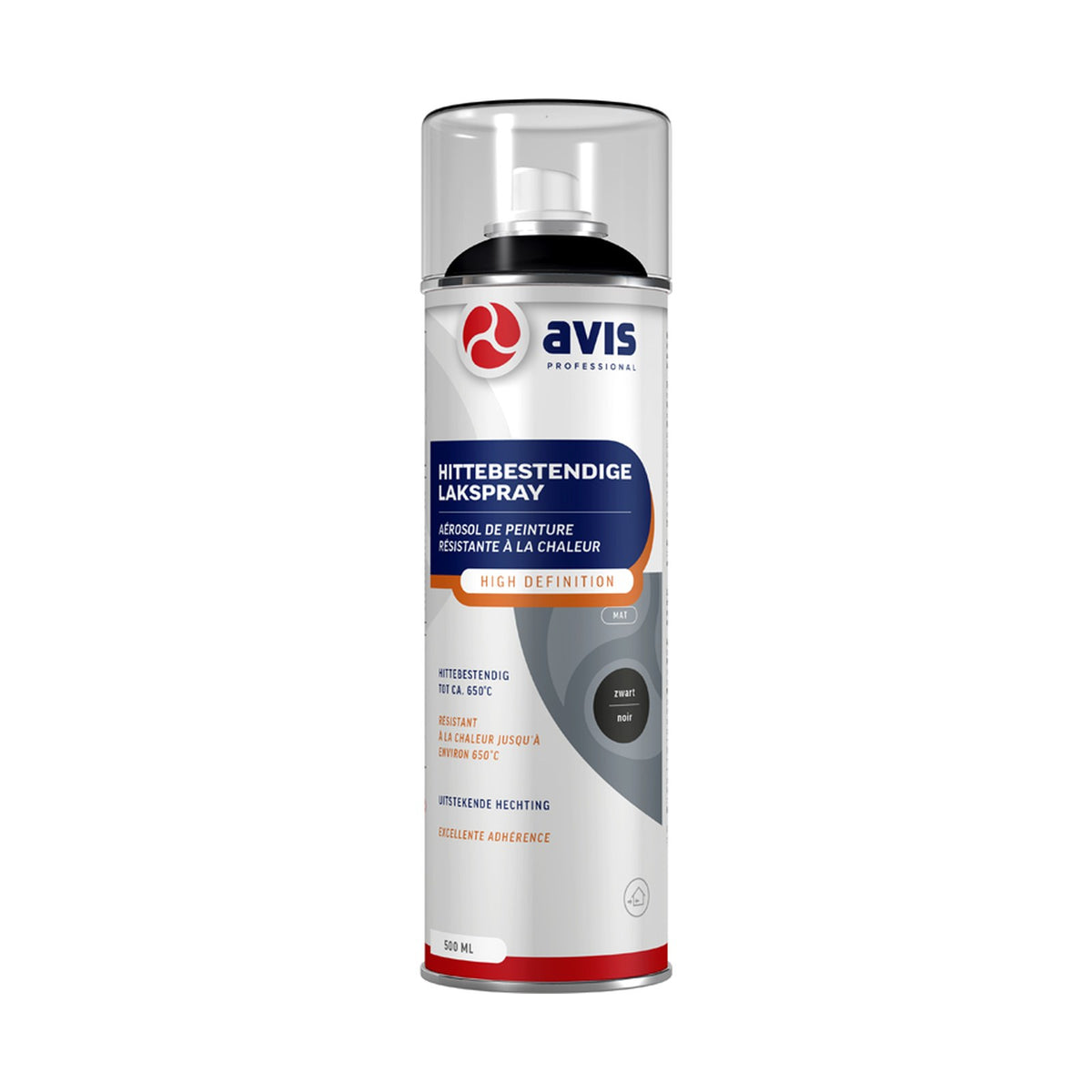 Avis Hittebestendige Lakspray Mat Zwart 500 ml – EAN 8712576800060
