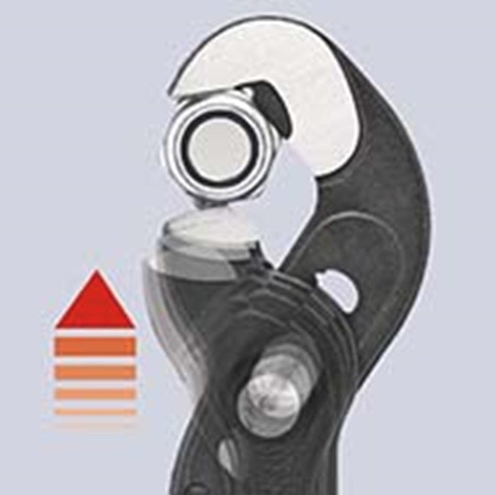 KNIPEX 87 41 250 Verstelbare moerentang met anti-slip kunststof bekleed grijs geatramenteerd 250 mm-3