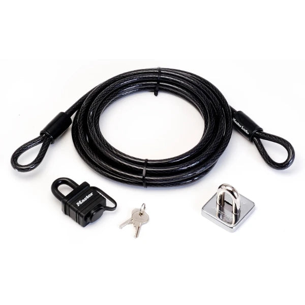 MasterLock Kabelset met hangslot en muuranker 4,5m