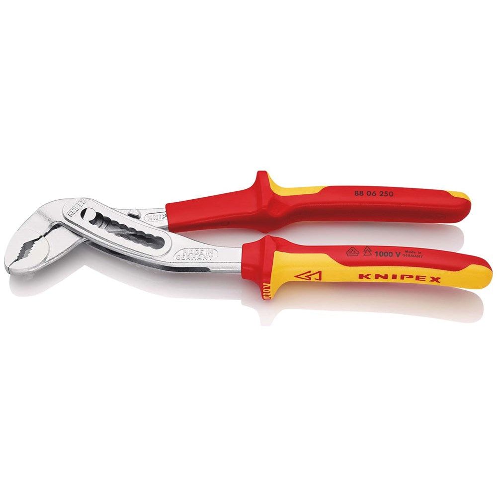 KNIPEX 88 06 250 Alligator® Waterpomptang geïsoleerd met meer-componentengrepen, VDE-getest verchroo-0