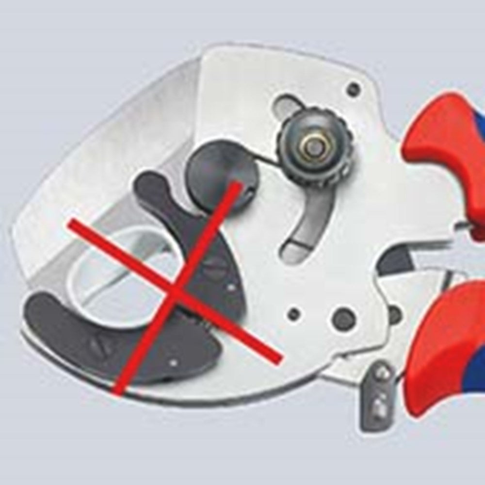 KNIPEX 90 25 40 Pijpsnijder voor koppelingsbuizen en kunststofbuizen met meer-componentengrepen verz-3