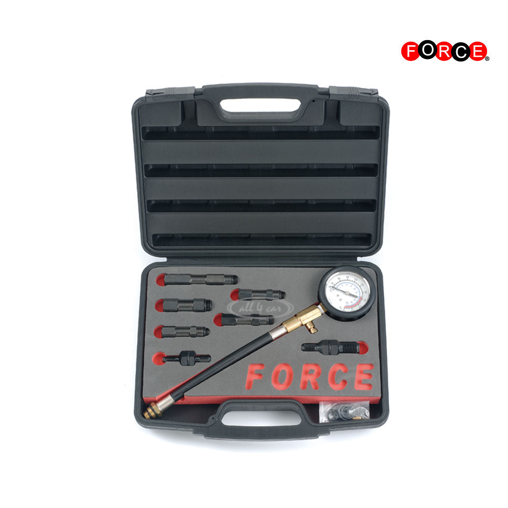 9pc Petrol engine compression tester set