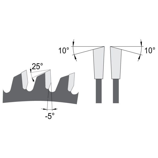 Zaagblad Ø 216 mm, asgat 30 mm, B=2,30 mm, Z=60 Wisseltand Neg., HW