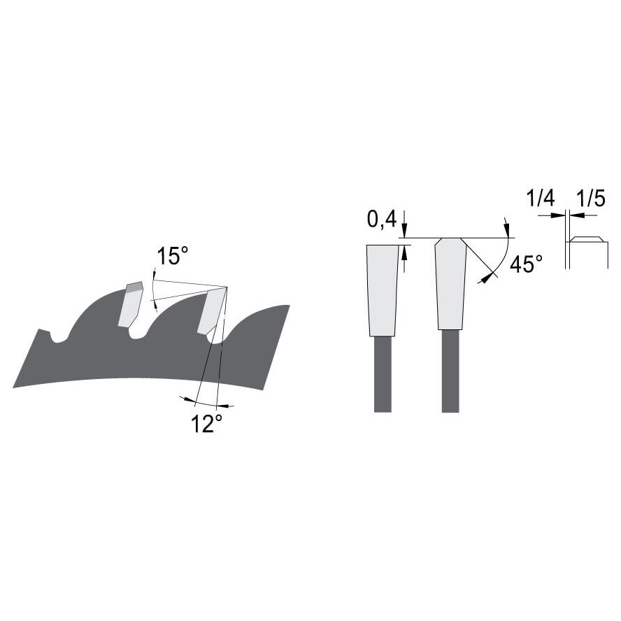 Zaagblad Ø 350 mm, asgat 30 mm, B=3,50 mm, Z=84 TF Pos., HW