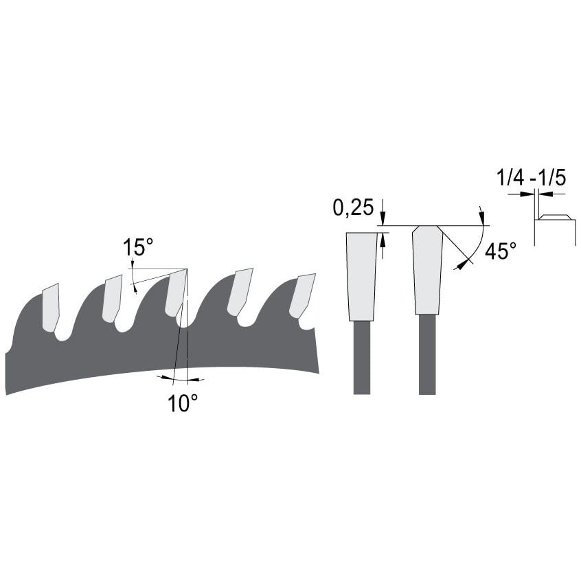 Zaagblad Ø 300 mm, asgat 30 mm, B=3,20 mm, Z=84 TF Pos., HW