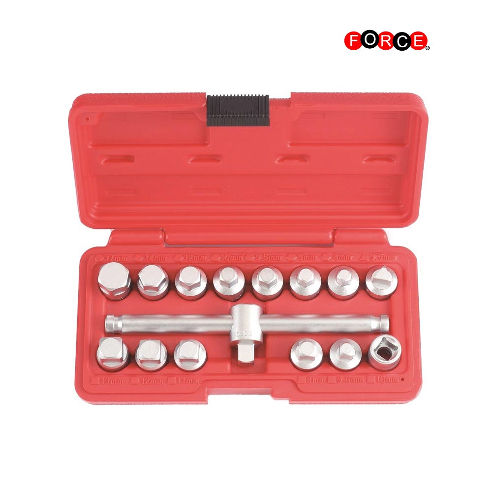 FC-915G2 Oliecarterplug dopsleutelset 15 delig