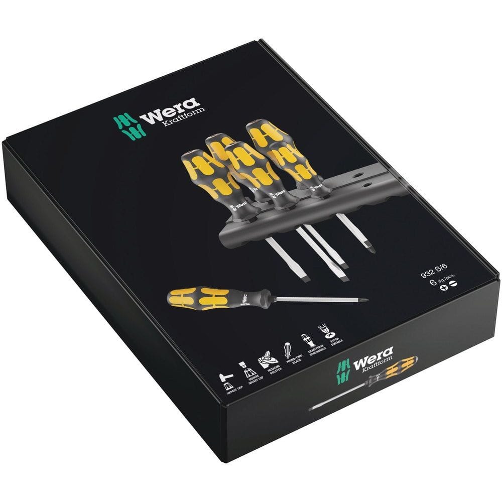 932 S/6 SCHROEVENDRAAIERSET KRAFTFORM WERA: DE SCHROEFBEITEL + HOUDER, 6 -DELIG-2