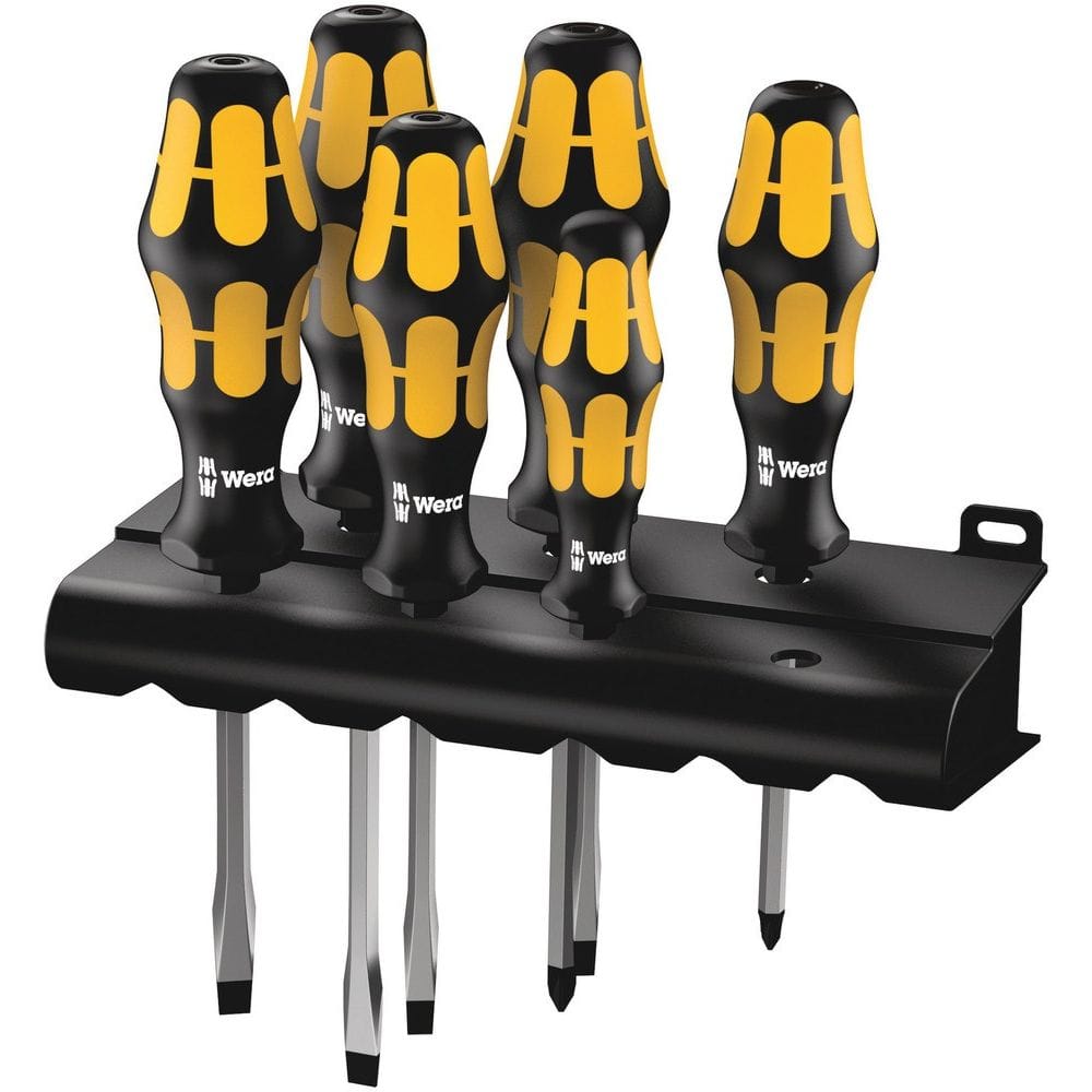 932 S/6 SCHROEVENDRAAIERSET KRAFTFORM WERA: DE SCHROEFBEITEL + HOUDER, 6 -DELIG-0