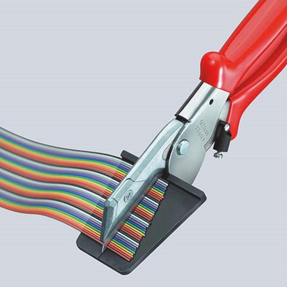 KNIPEX 94 15 215 Kabelschaar voor lintkabels met kunststof bekleed verchroomd 215 mm-3