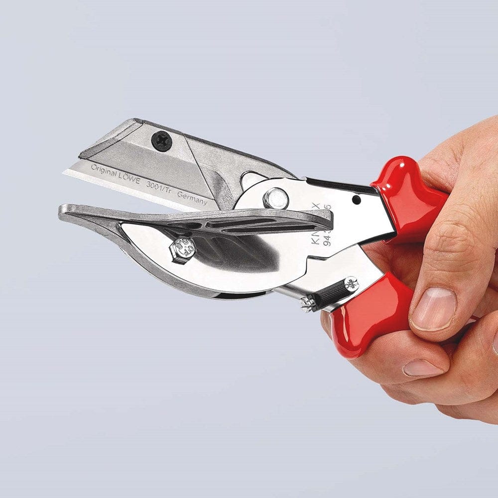KNIPEX 94 35 215 Versteksnijder voor kunststof- en rubberprofielen met kunststof bekleed verchroomd-3