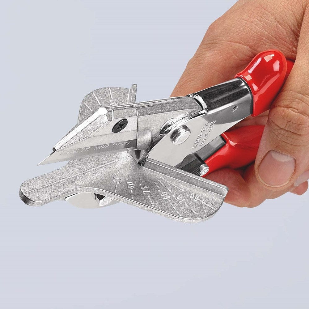 KNIPEX 94 35 215 Versteksnijder voor kunststof- en rubberprofielen met kunststof bekleed verchroomd-9