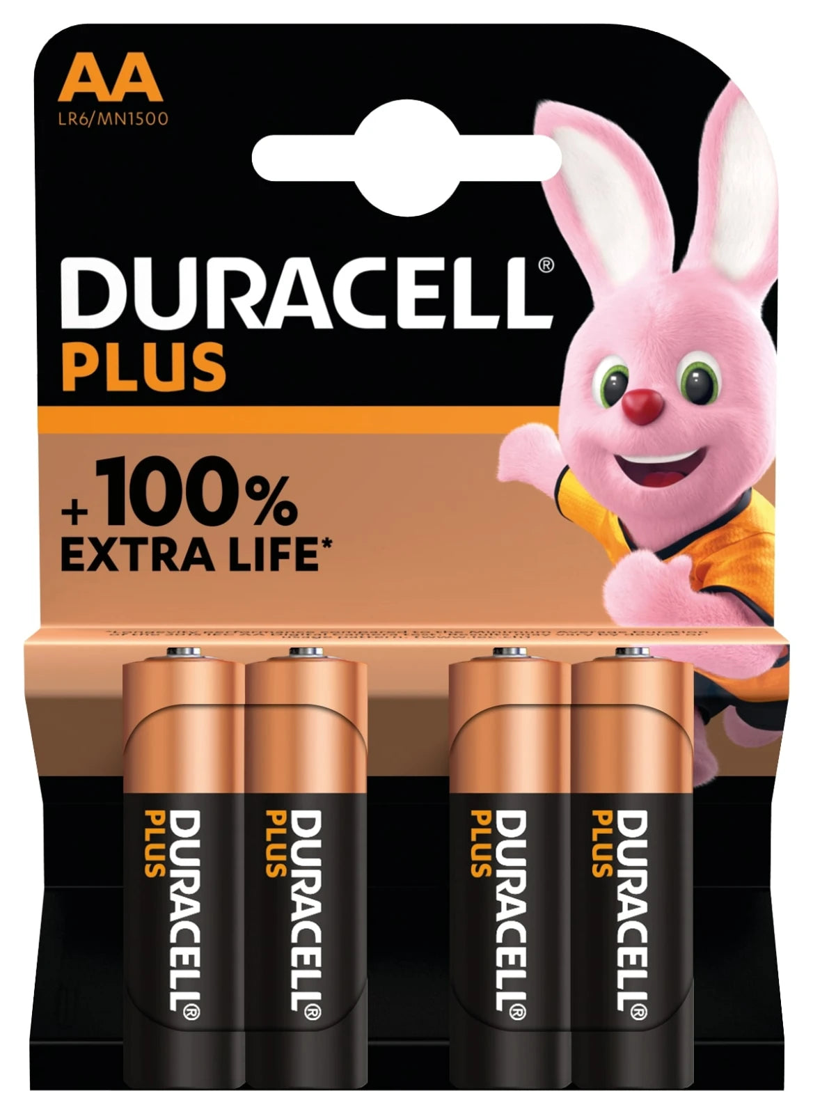 Duracell Alkaline Plus 100 AA 4st.