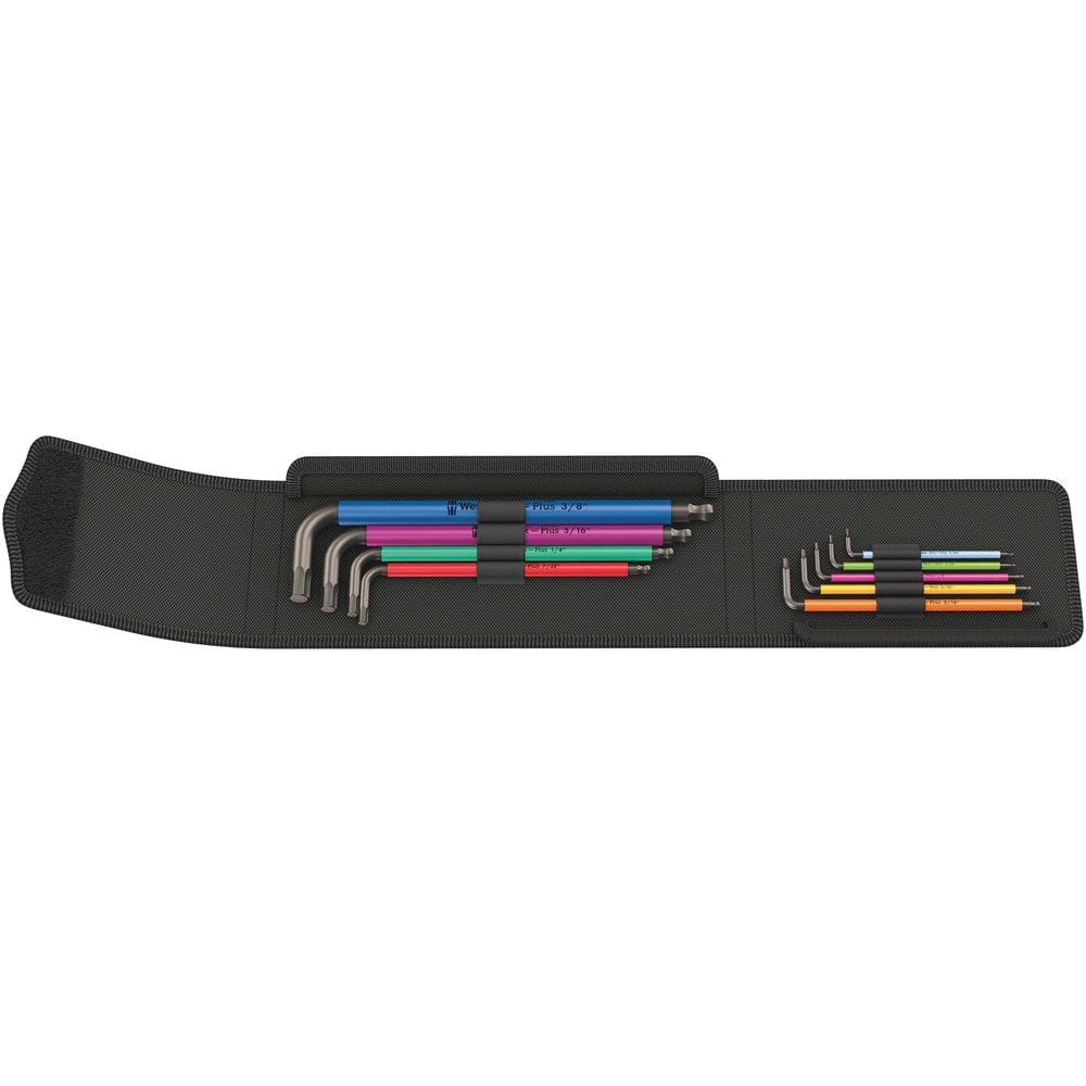 950/9 HEX-PLUS MULTICOLOUR IMPERIAL 1, STIFTSLEUTELSET IN ETUI, INCH, BLACKLASER, 9-DELIG-1
