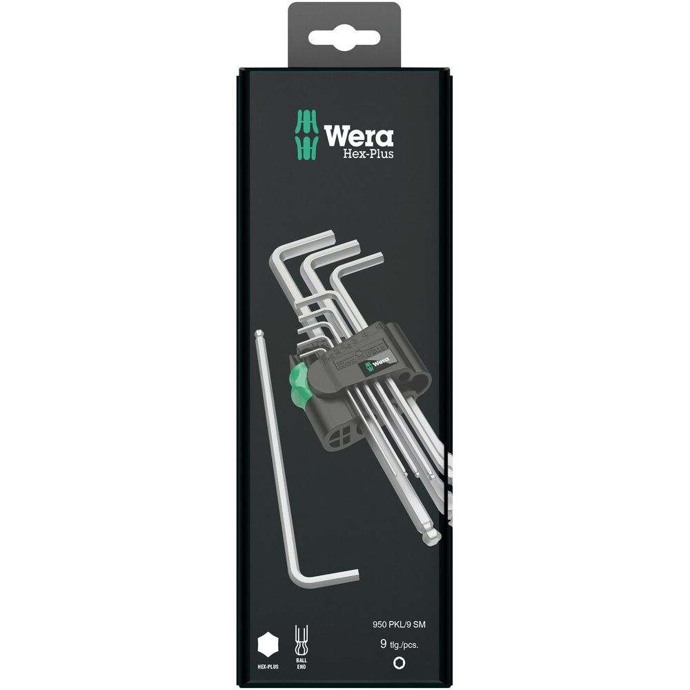950/9 HEX-PLUS 1 SB STIFSLEUTELSET, METRISCH, VERCHROOMD, 9-DELIG-0