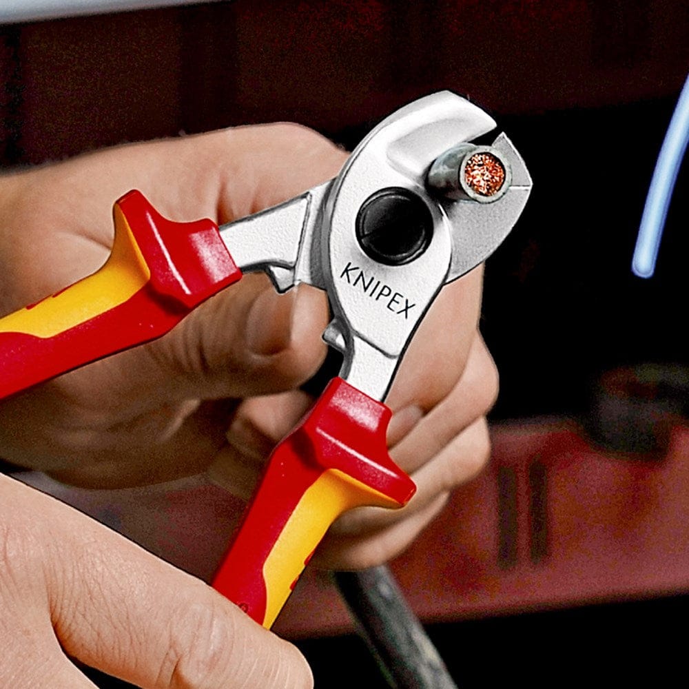KNIPEX 95 26 165 Kabelschaar met openingsveer geïsoleerd met meer-componentengrepen, VDE-getest verc-4
