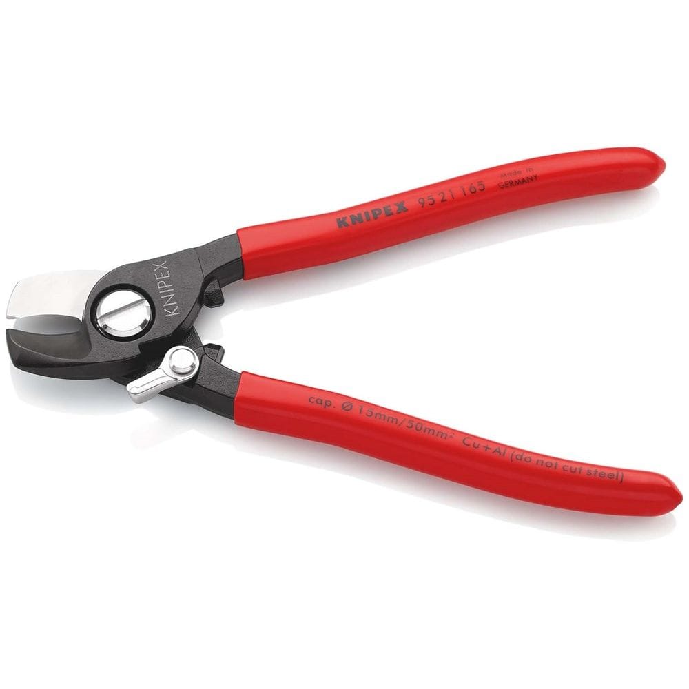 KNIPEX 95 21 165 Kabelschaar met openingsveer met kunststof bekleed gebruineerd 165 mm-2