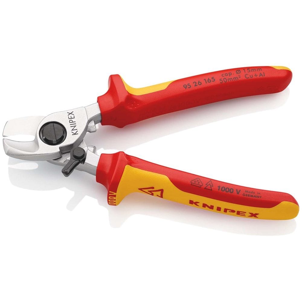 KNIPEX 95 26 165 Kabelschaar met openingsveer geïsoleerd met meer-componentengrepen, VDE-getest verc-2