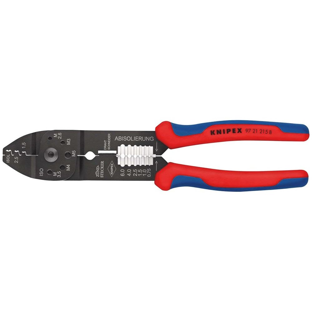 KNIPEX 97 21 215 B Krimptang met meer-componentengrepen zwart gelakt 230 mm-0