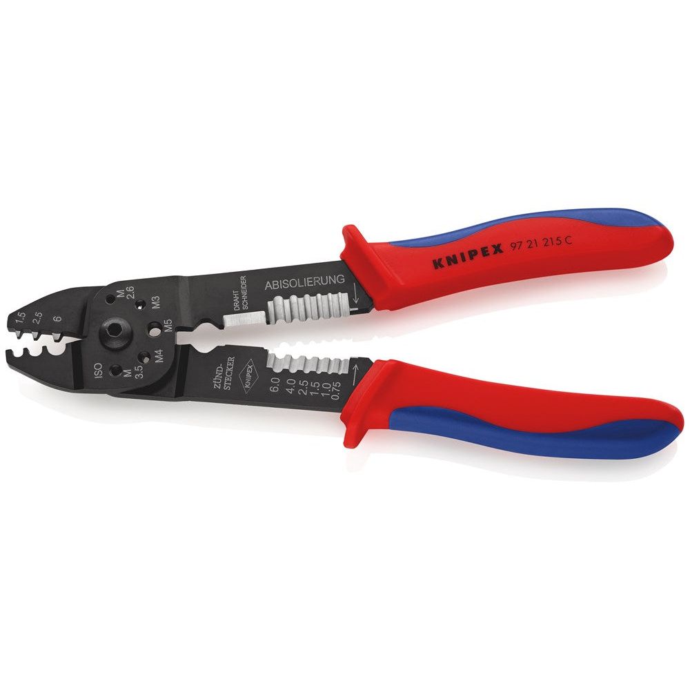 KNIPEX 97 21 215 C Krimptang met meer-componentengrepen zwart gelakt 230 mm-2