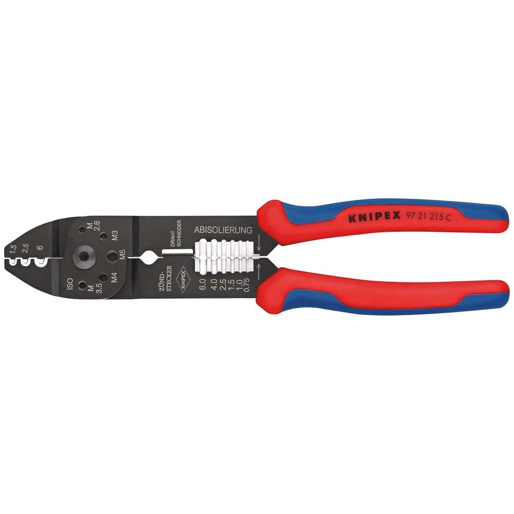 KNIPEX 97 21 215 C Krimptang met meer-componentengrepen zwart gelakt 230 mm-0