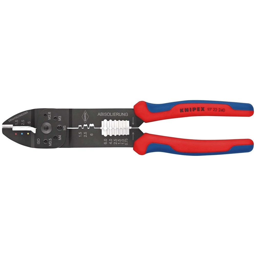 KNIPEX 97 22 240 Krimptang met meer-componentengrepen zwart gelakt 240 mm-0
