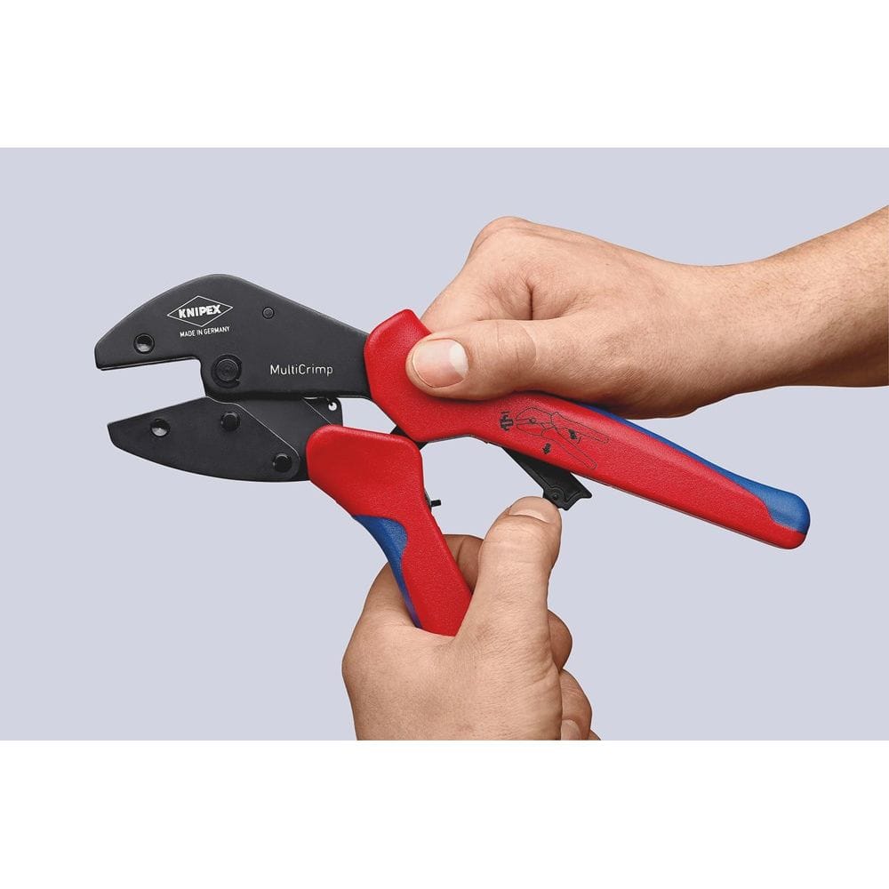 KNIPEX 97 33 01 MultiCrimp® Krimptang met vaste T-greep met meer-componentengrepen gebruineerd 250 m-5