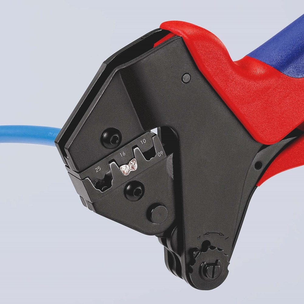 KNIPEX 97 43 200 Krimp-systeemtang voor verwisselbare krimpprofielen met meer-componentengrepen gebr-1