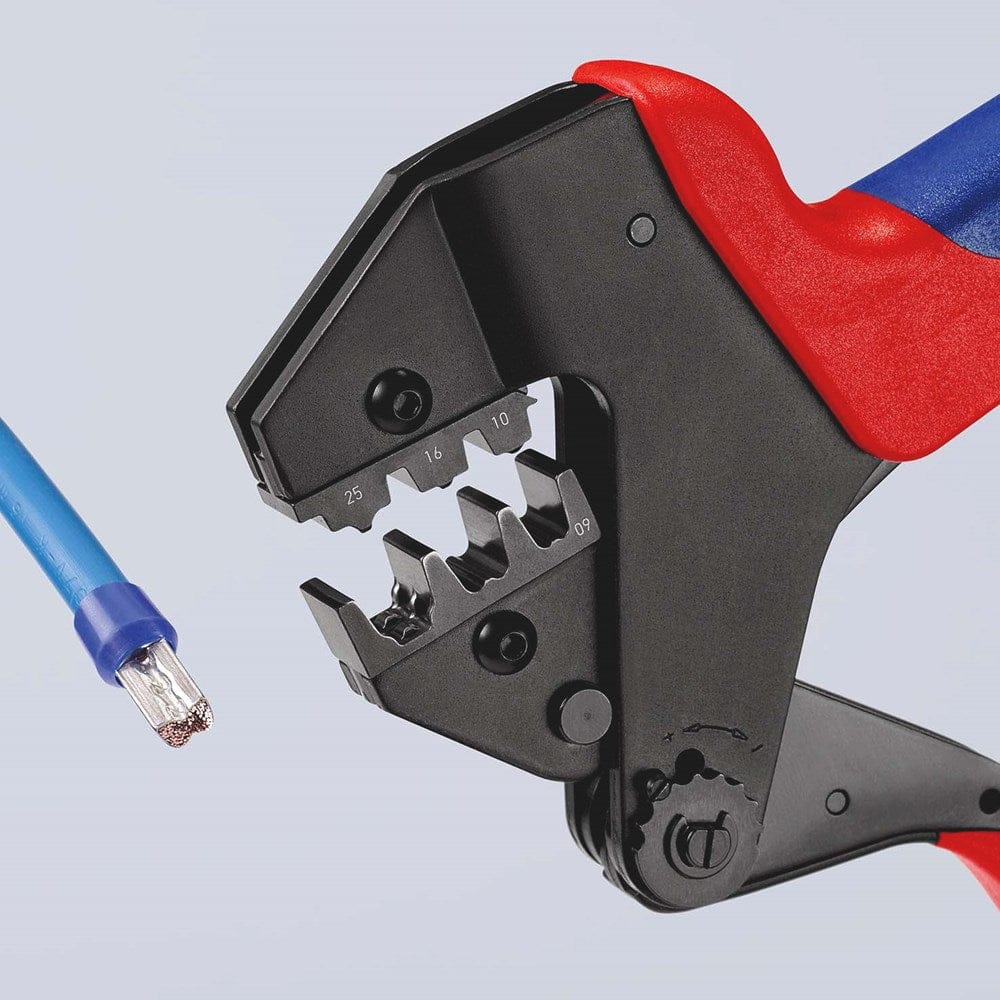 KNIPEX 97 43 200 Krimp-systeemtang voor verwisselbare krimpprofielen met meer-componentengrepen gebr-3