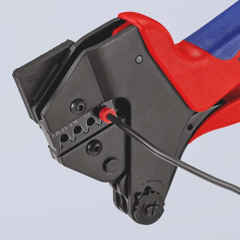 KNIPEX 97 43 200 Krimp-systeemtang voor verwisselbare krimpprofielen met meer-componentengrepen gebr-6