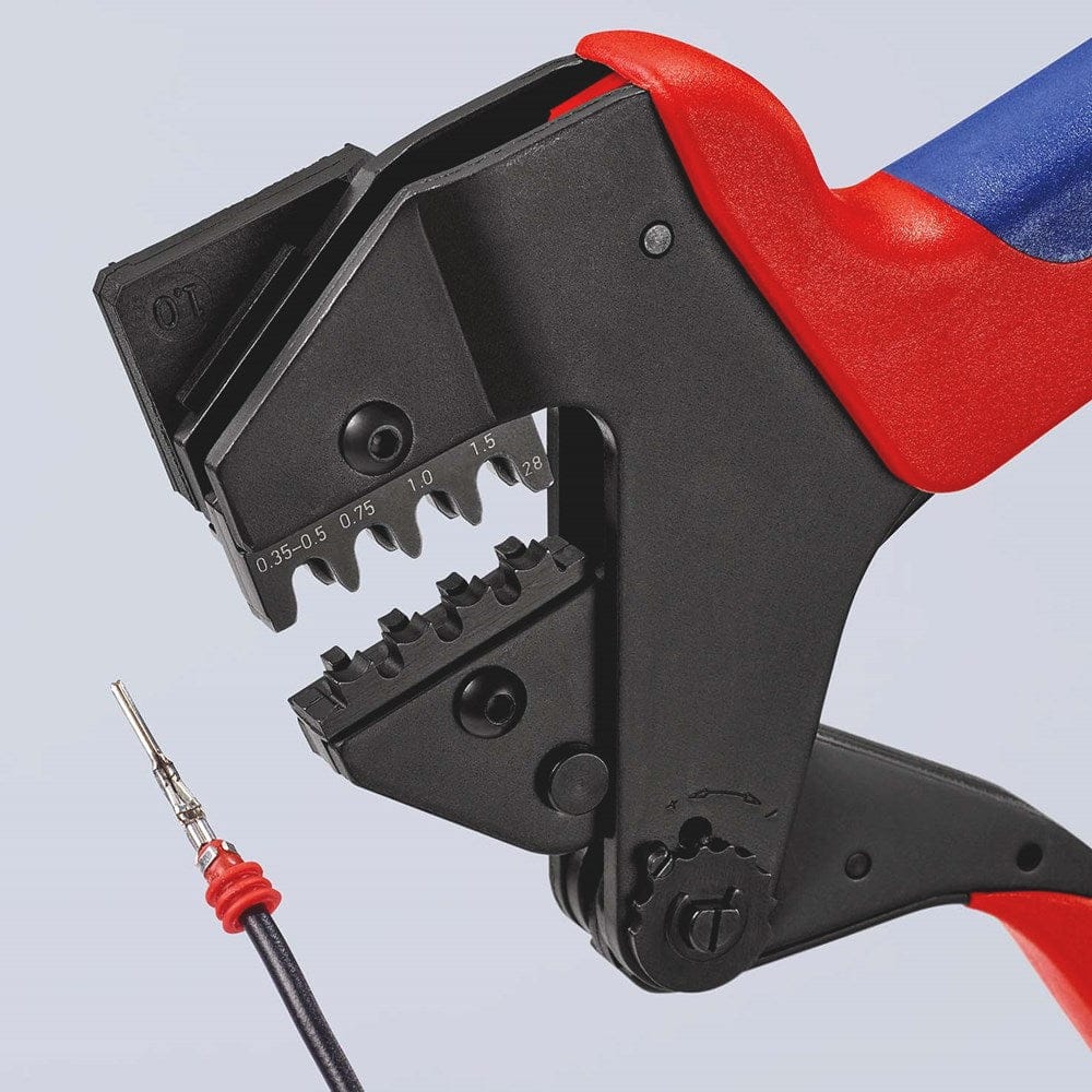 KNIPEX 97 43 200 Krimp-systeemtang voor verwisselbare krimpprofielen met meer-componentengrepen gebr-7
