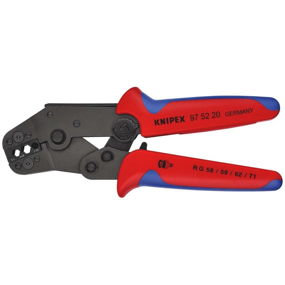 KNIPEX 97 52 20 Krimptang compacte bouwvorm met meer-componentengrepen gebruineerd 195 mm-0