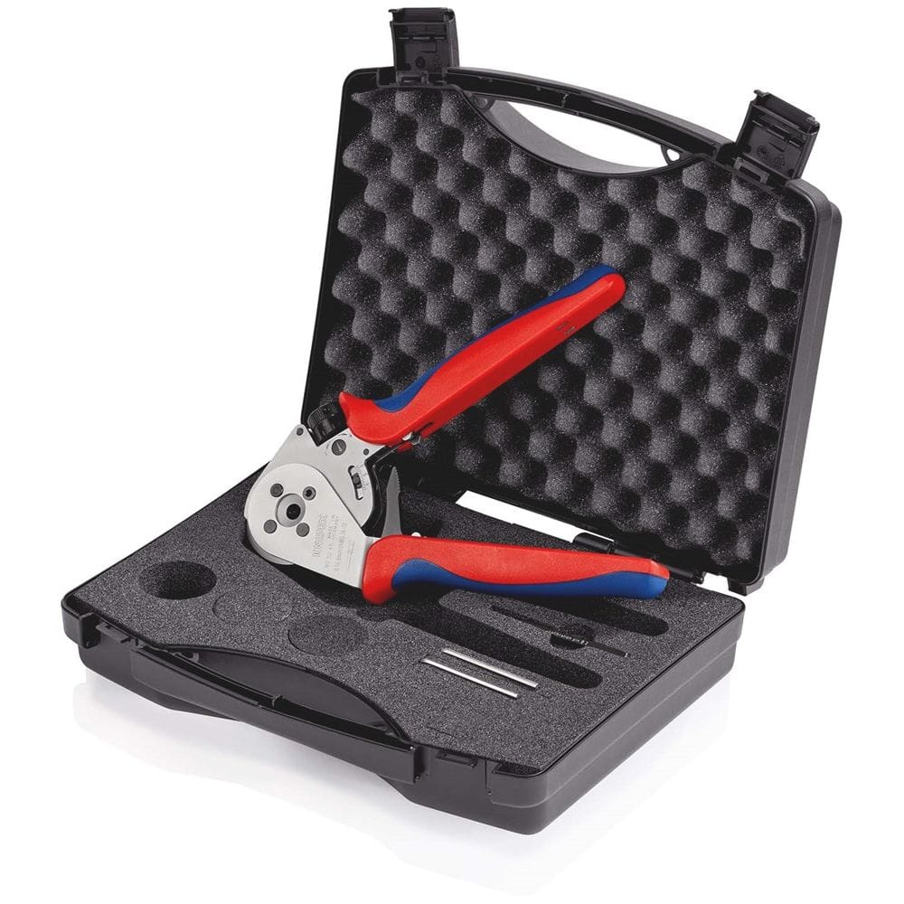 KNIPEX 97 52 65 Vierdoornkrimptang voor gedraaide contacten met meer-componentengrepen verchroomd 23-2