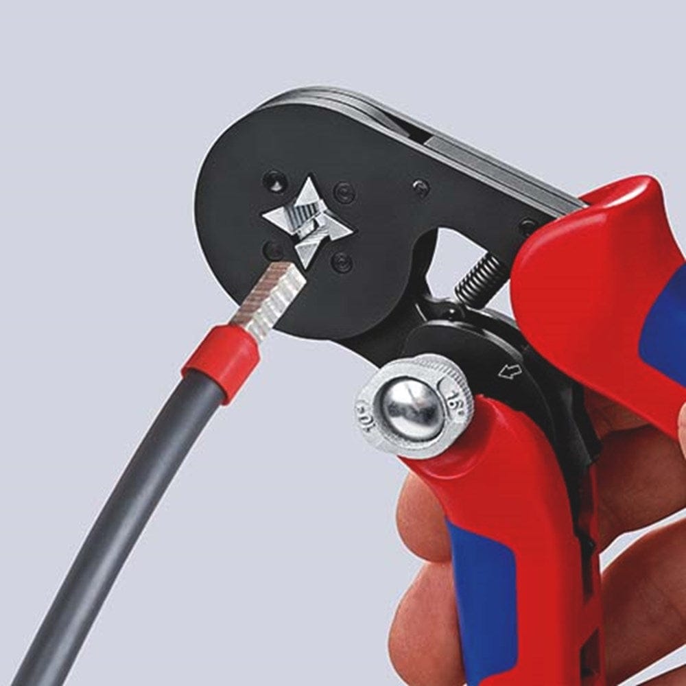 KNIPEX 97 53 04 SB Zelfinstellende krimptang voor adereindhulzen met zij-invoering met meer-componen-3