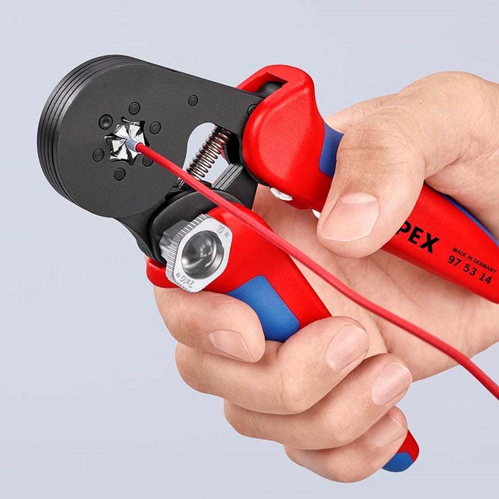 KNIPEX 97 53 14 SB Zelfinstellende krimptang voor adereindhulzen met zij-invoering met meer-componen-18
