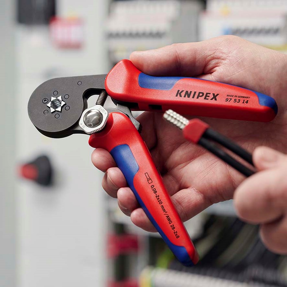 KNIPEX 97 53 14 SB Zelfinstellende krimptang voor adereindhulzen met zij-invoering met meer-componen-4