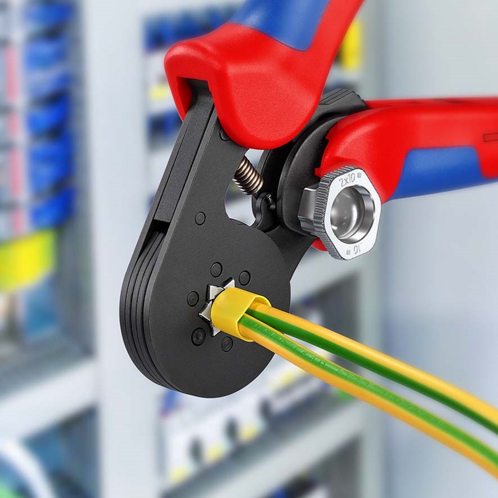 KNIPEX 97 53 14 SB Zelfinstellende krimptang voor adereindhulzen met zij-invoering met meer-componen-13