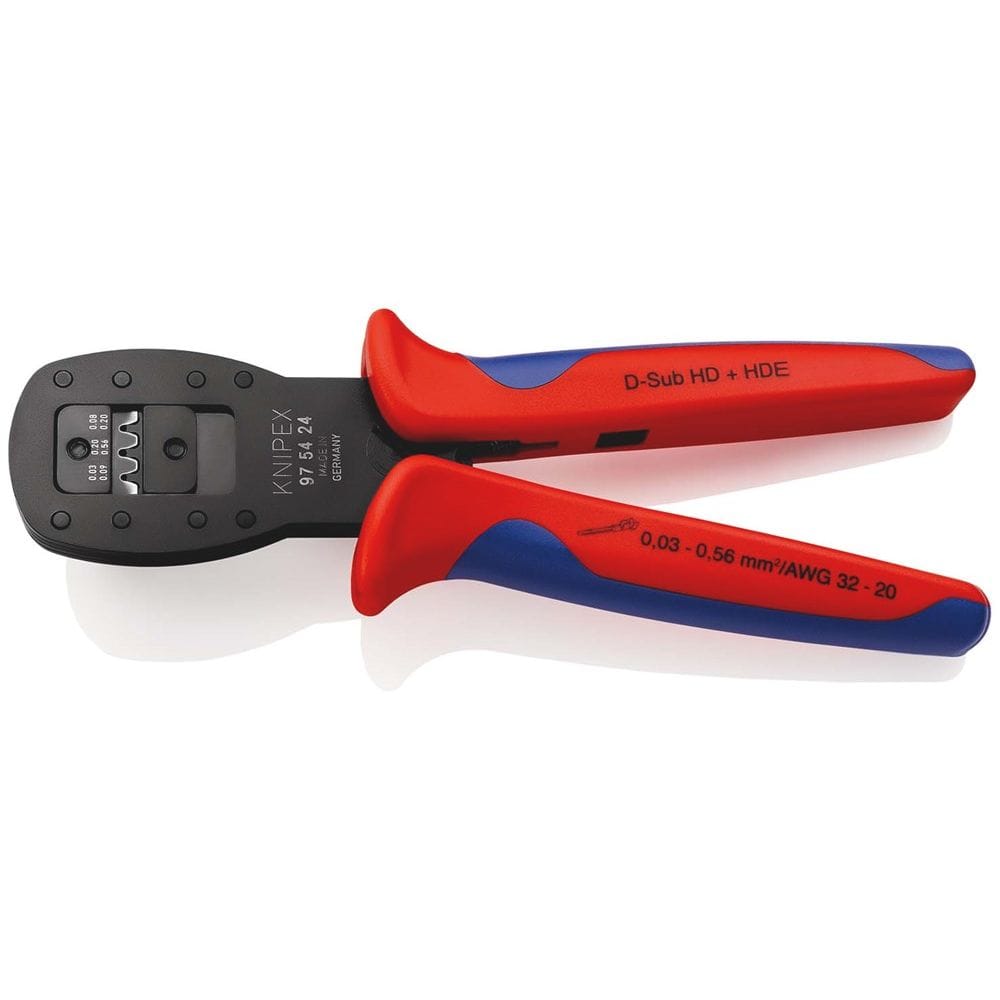 KNIPEX 97 54 24 Krimptang voor miniatuurstekkers parallelle verkrimping met meer-componentengrepen g-0