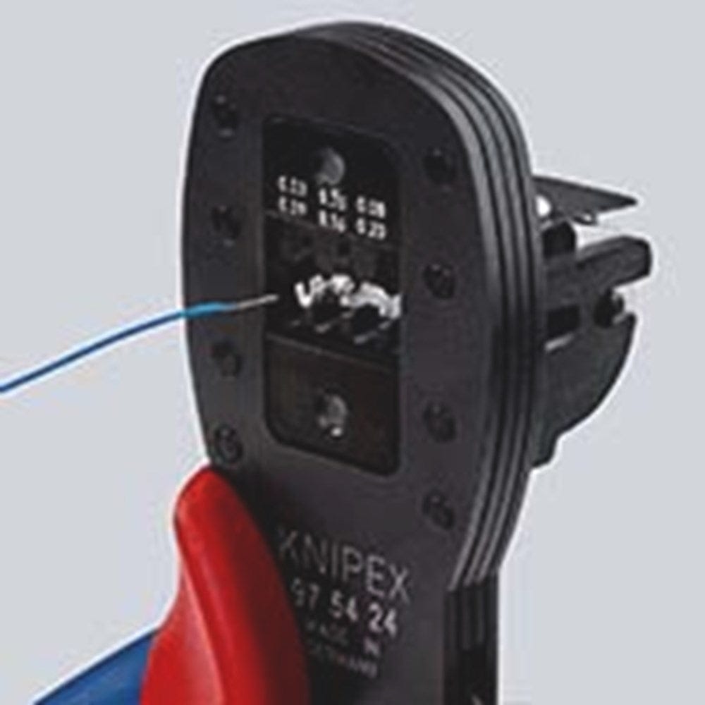 KNIPEX 97 54 24 Krimptang voor miniatuurstekkers parallelle verkrimping met meer-componentengrepen g-4
