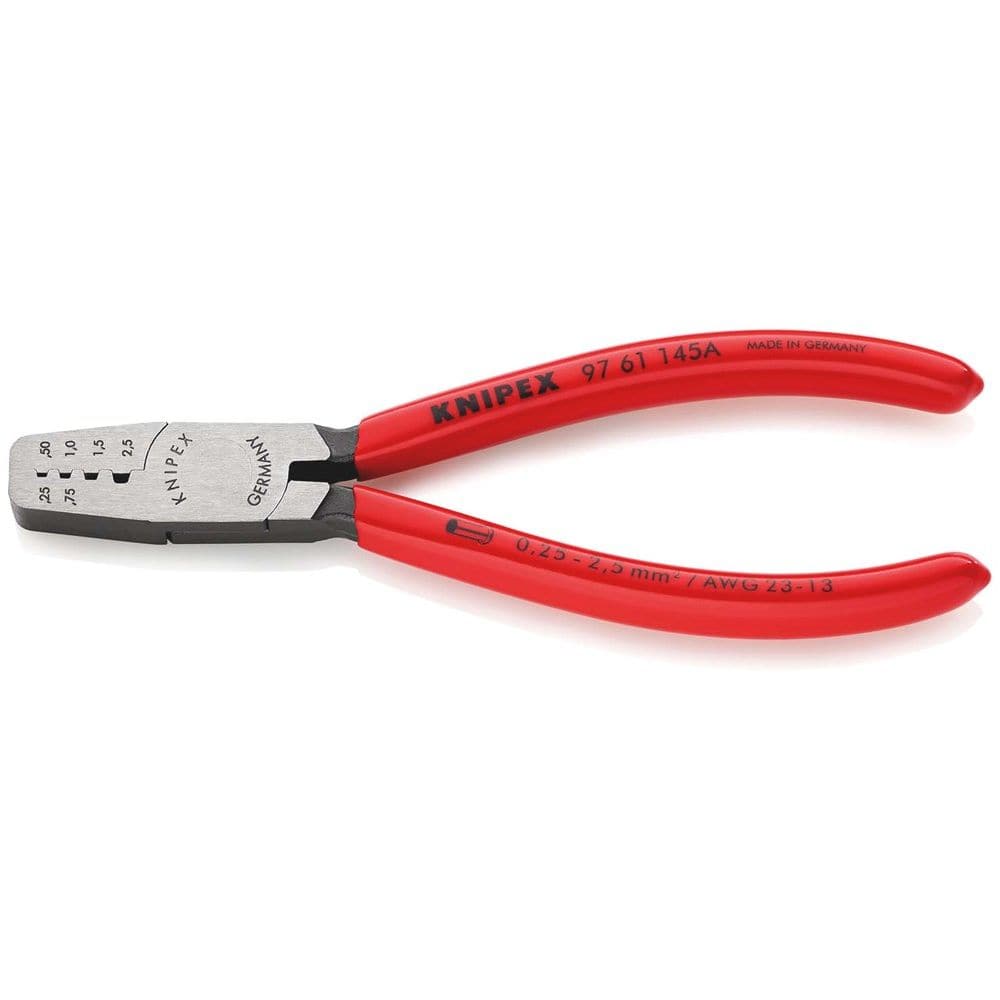 KNIPEX 97 61 145 A Krimptang voor adereindhulzen met kunststof bekleed 145 mm-0