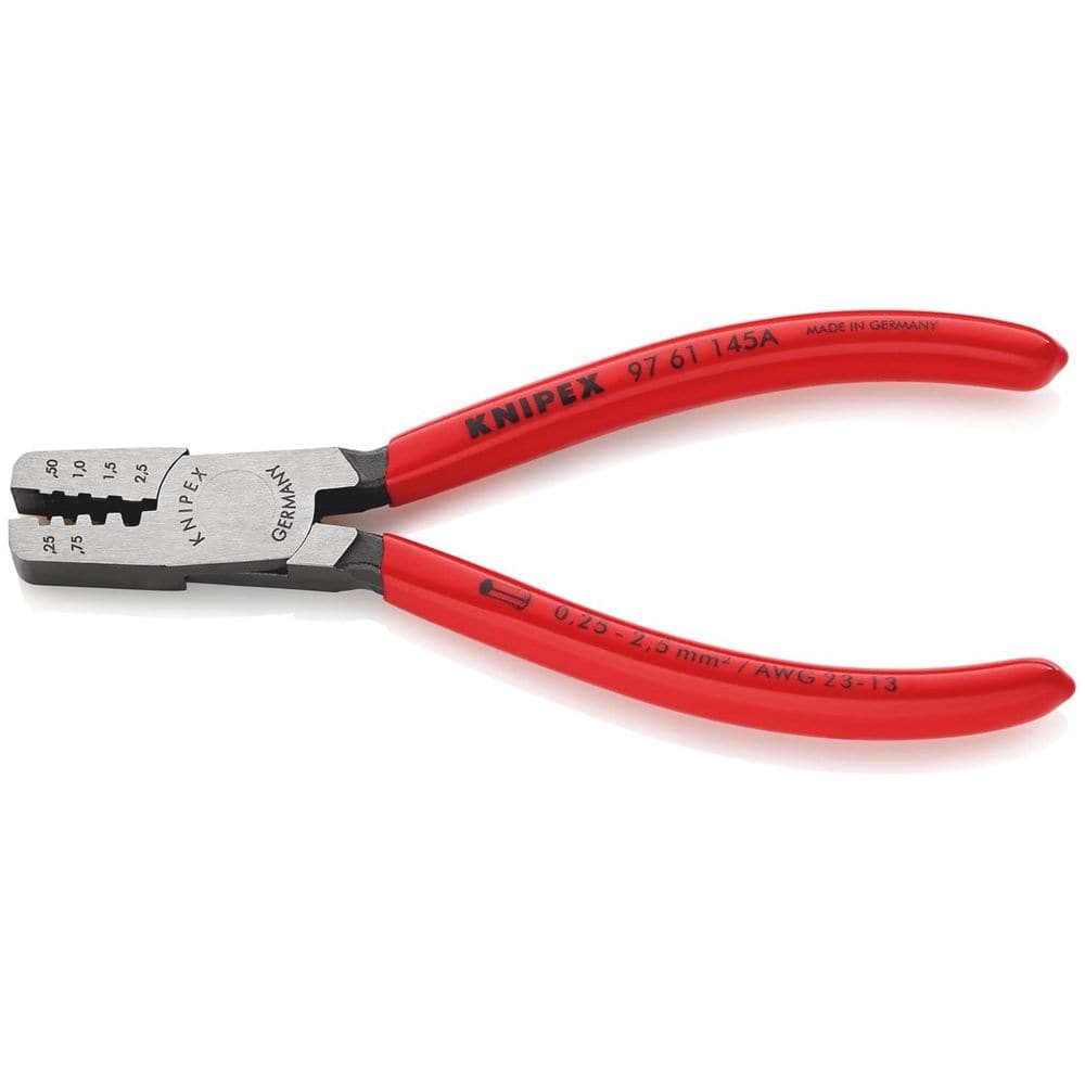 KNIPEX 97 61 145 A Krimptang voor adereindhulzen met kunststof bekleed 145 mm-2
