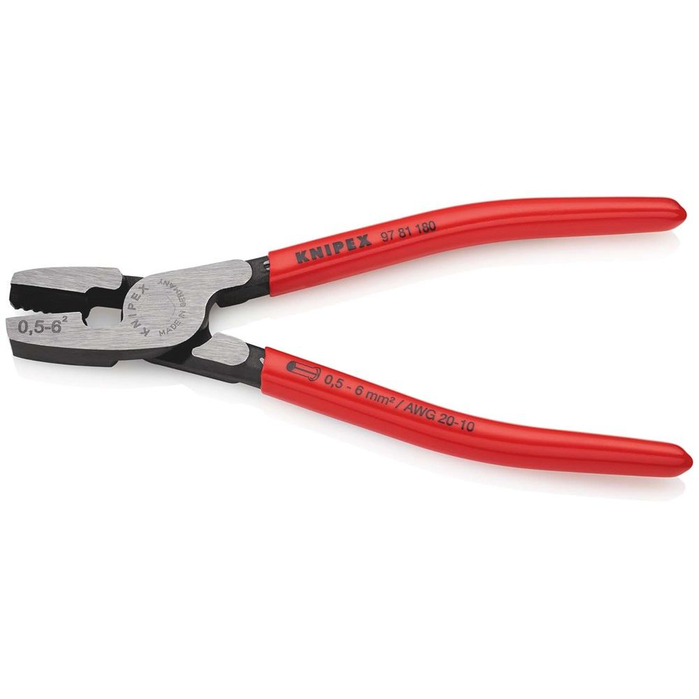 KNIPEX 97 81 180 Krimptang voor adereindhulzen met voorinvoering met kunststof bekleed 180 mm-2