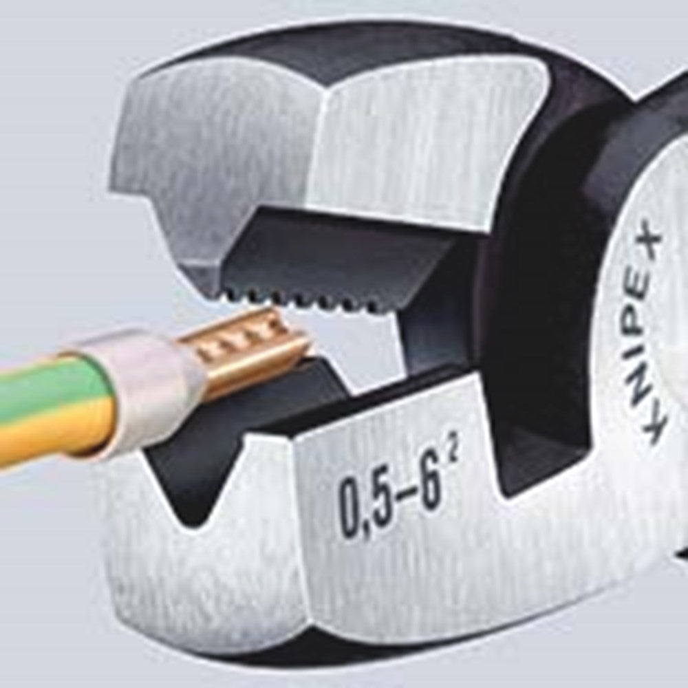 KNIPEX 97 81 180 Krimptang voor adereindhulzen met voorinvoering met kunststof bekleed 180 mm-3