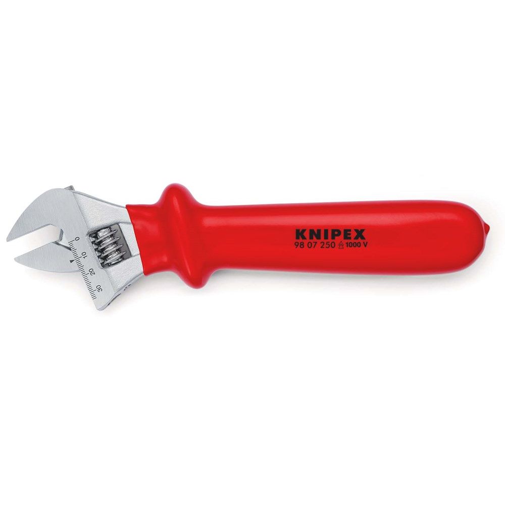 KNIPEX 98 07 250 Verstelbare schroefsleutel dompelisolatie verchroomd 260 mm-0
