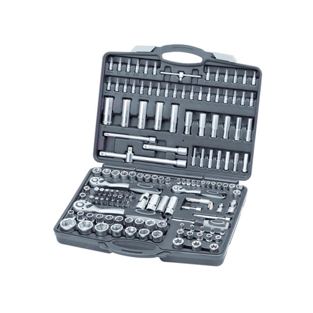 1/4"/3/8"/1/2" zeskant doppen en dopsleutel set 150-delig-1